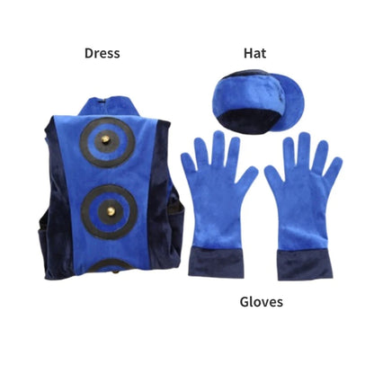 Disguise Persona 3 Cosplay Elizabeth Cosplay Costume Blue Dress Hat Gloves Shoes Halloween Cosmic Con Deguisement Custom Size