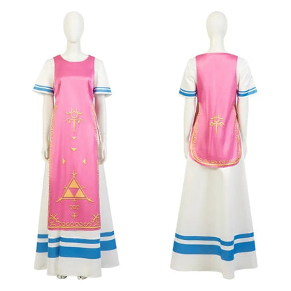 Princess Zelda Cosplay Costume Dress for Women Halloween Outfit