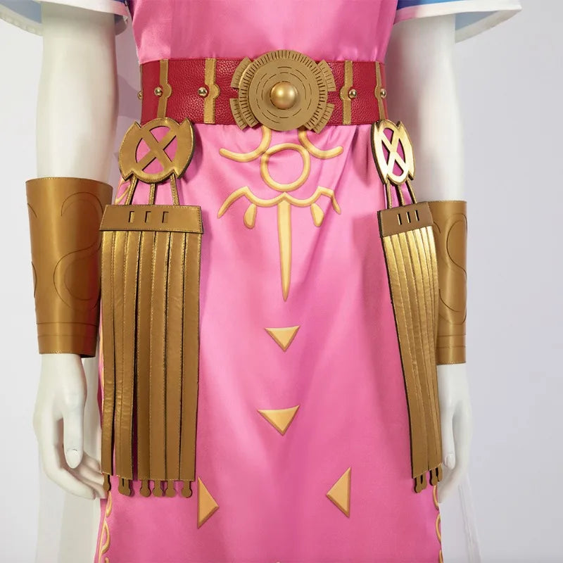 Princess Zelda Cosplay Costume Dress for Women Halloween Outfit