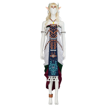 Disguise Sonia Cosplay Queen Sonia Cosplay Costume Beautiful Zelda Dress Fantasy and Accessories Outfit Halloween Costumes