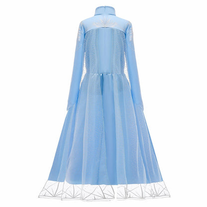 Frozen Girls Dress Elsa 2 Princess Cosplay Costume Kid Children Gowns Vestidos Snow Queen