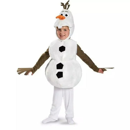 Frozen Olaf Halloween Costume Cosplay for Baby Kids Gifts Cartoon Snowman Fancy Dress Comfy Deluxe Plush Adorable Child