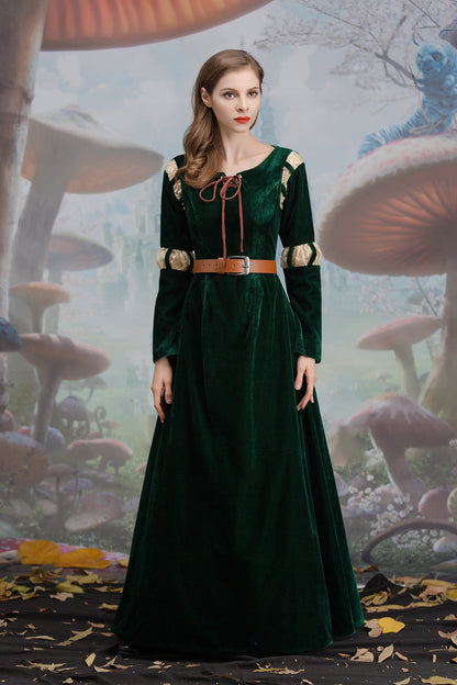 Merida Princess Costume for Adult S M L XL Brave Merida Dress Girls Cosplay Carnival Apparel Female Halloween Frock