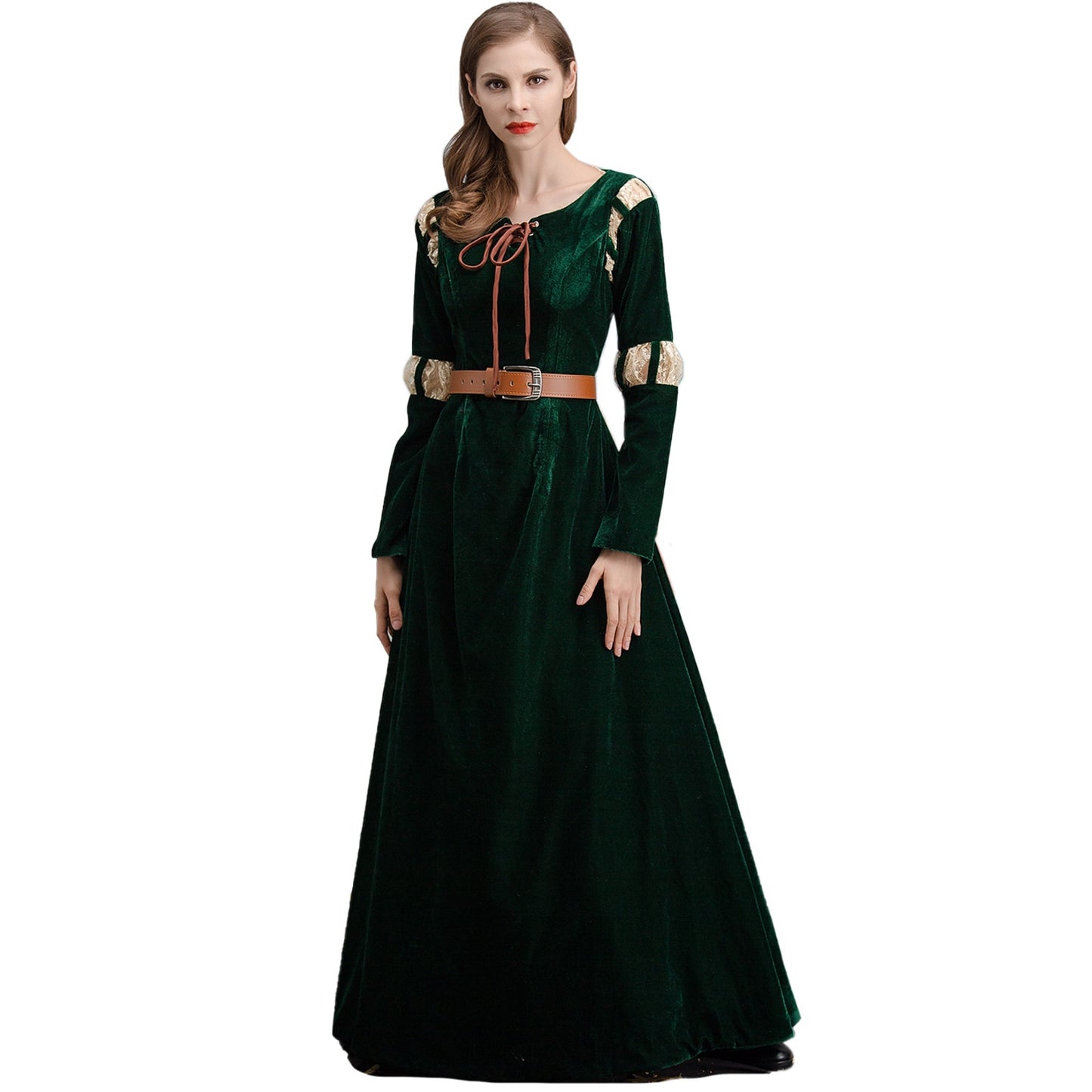 Merida Princess Costume for Adult S M L XL Brave Merida Dress Girls Cosplay Carnival Apparel Female Halloween Frock