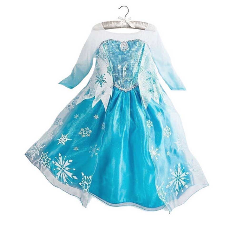 Princess Party Dress for Girls Halloween Frozen Elsa Rapunzel Costume Kids Wednesday Addams Clothing Birthday Gift Gown