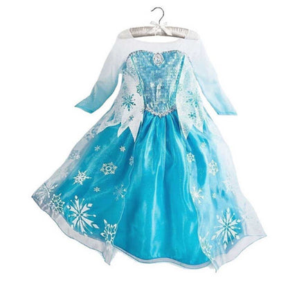 Princess Party Dress for Girls Halloween Frozen Elsa Rapunzel Costume Kids Wednesday Addams Clothing Birthday Gift Gown