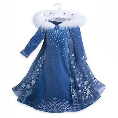 Princess Party Dress for Girls Halloween Frozen Elsa Rapunzel Costume Kids Wednesday Addams Clothing Birthday Gift Gown