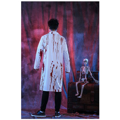 Doctor Nurse Halloween Cosplay Costume with blood sexy Outfit Role Play Costumes Gown Dress Hat Mask men women Carnival Uniforms