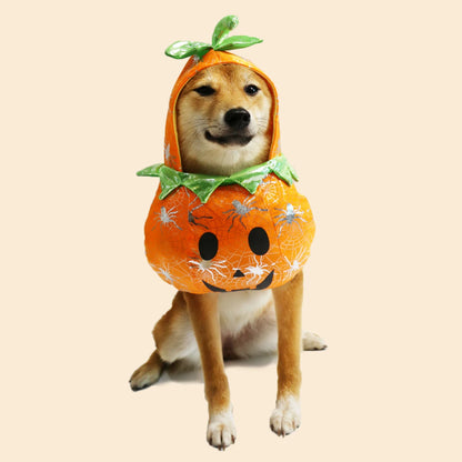 Dog Cat Halloween Pumpkin Costume,Pet Cosplay Costumes,Puppy Warm Outfits  Hoodie Animal Autumn Winter Clothes