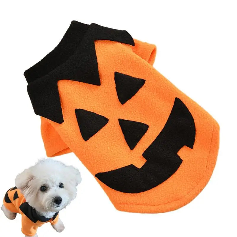 Dog Costume Pumpkin | Cute Pet Cosplay Dress | Puppy Hoodie Pet Coat Halloween Clothes Comfortable Breathable Soft Animal Jumpsu