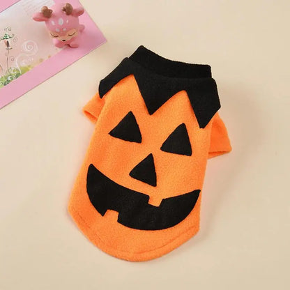 Dog Costume Pumpkin | Cute Pet Cosplay Dress | Puppy Hoodie Pet Coat Halloween Clothes Comfortable Breathable Soft Animal Jumpsu