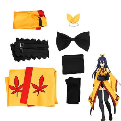 Edens Zero Anime Homura Kogetsu Kimono Women Uniform Suit Cosplay Costume Yellow Dress Girls Party Clothes Halloween Costumes