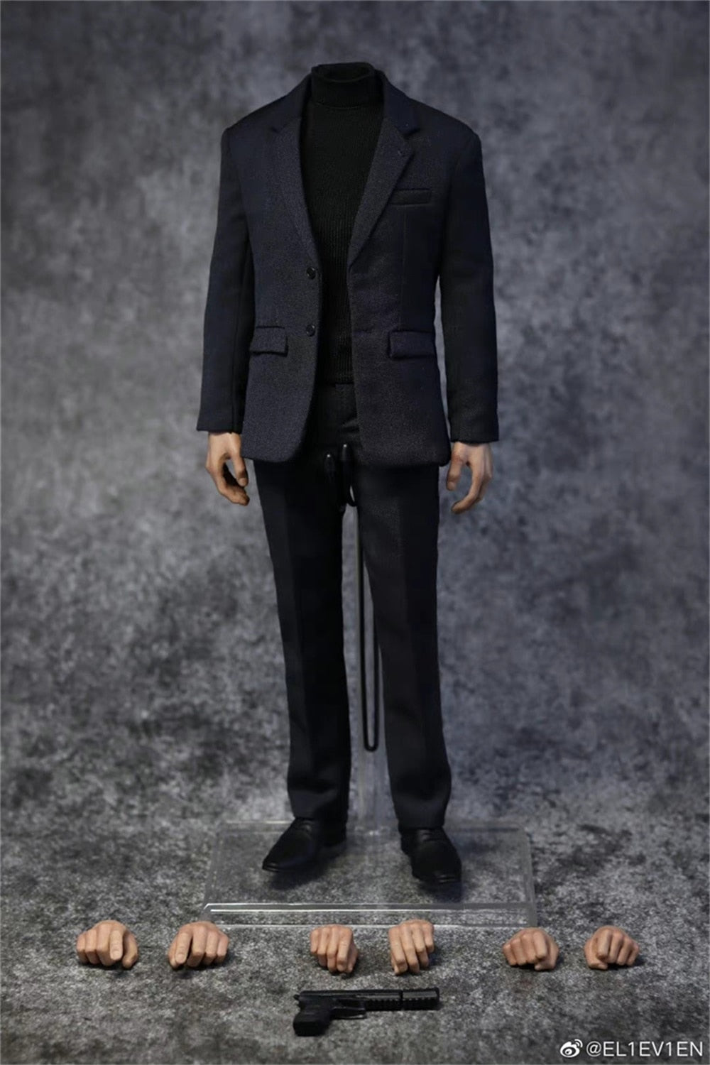 Eleven Toys 1/6 Speeding Down Keanu Reeves and John Wick Dress Suit Normal Battle Head Sculpt Carving Fit 12" Action Figure DIY