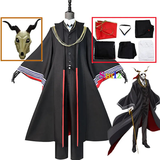 Elias Ainsworth Cosplay Anime The Ancient Magus Bride Costume Chise Hatori Cosplay Trench Cloak Halloween Uniform Mask