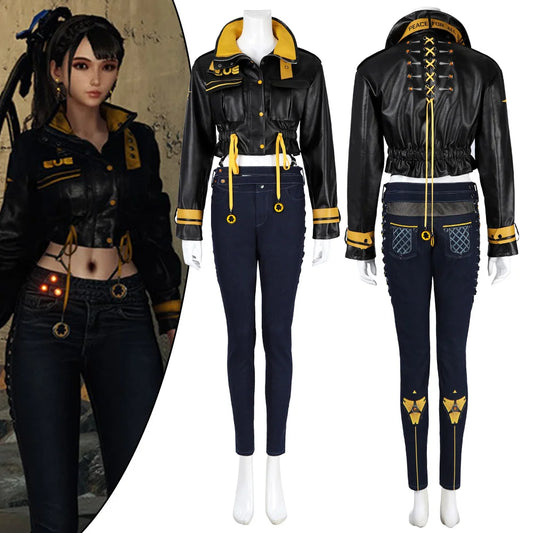 Eve Stellar Fantasia Game Cosplay Full Set Jacket Pants Outfit Halloween Carnival Costume