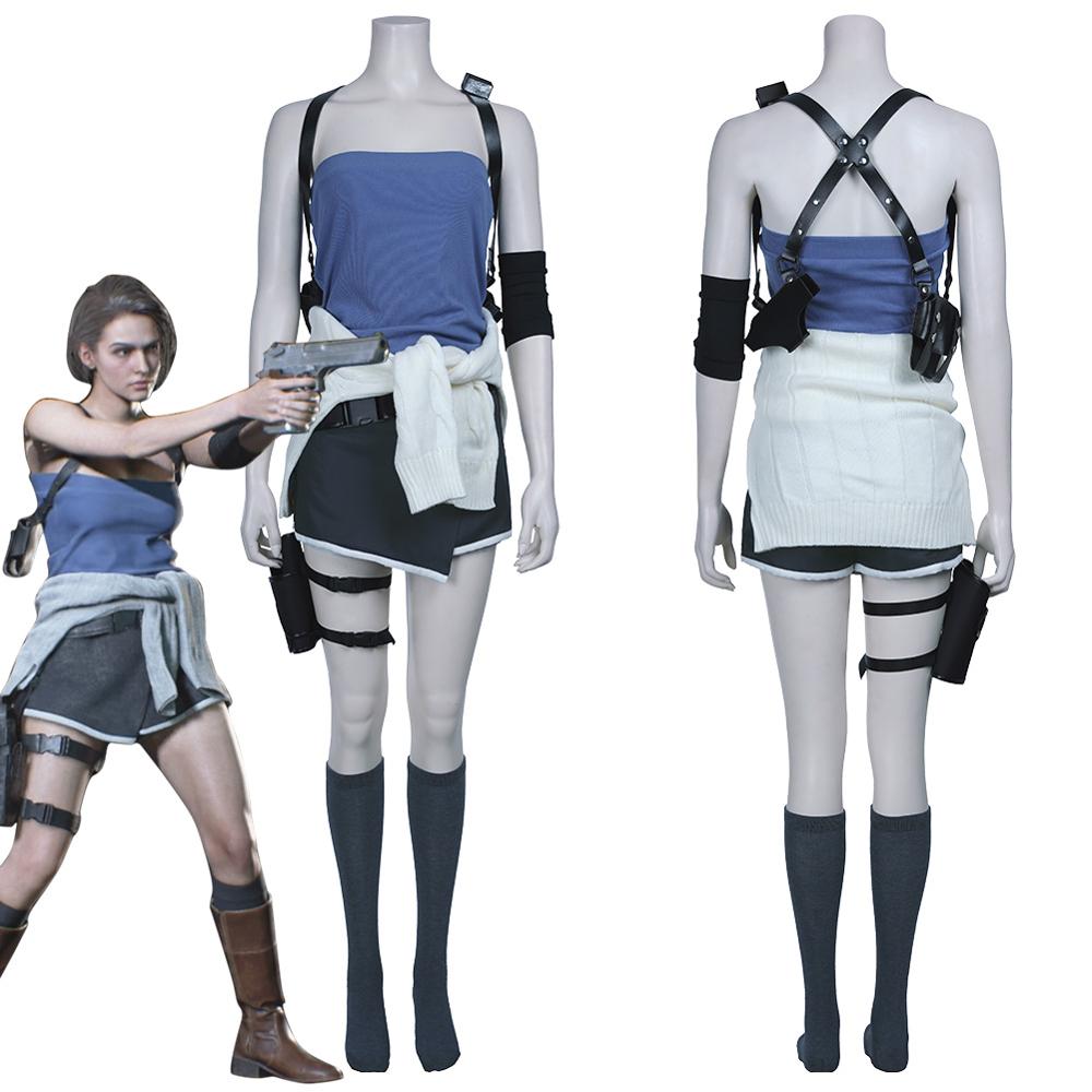 Evil 3 Remake Jill Valentine Cosplay Costume Halloween Uniform Outfit Halloween Carnival Costumes For Women Girls