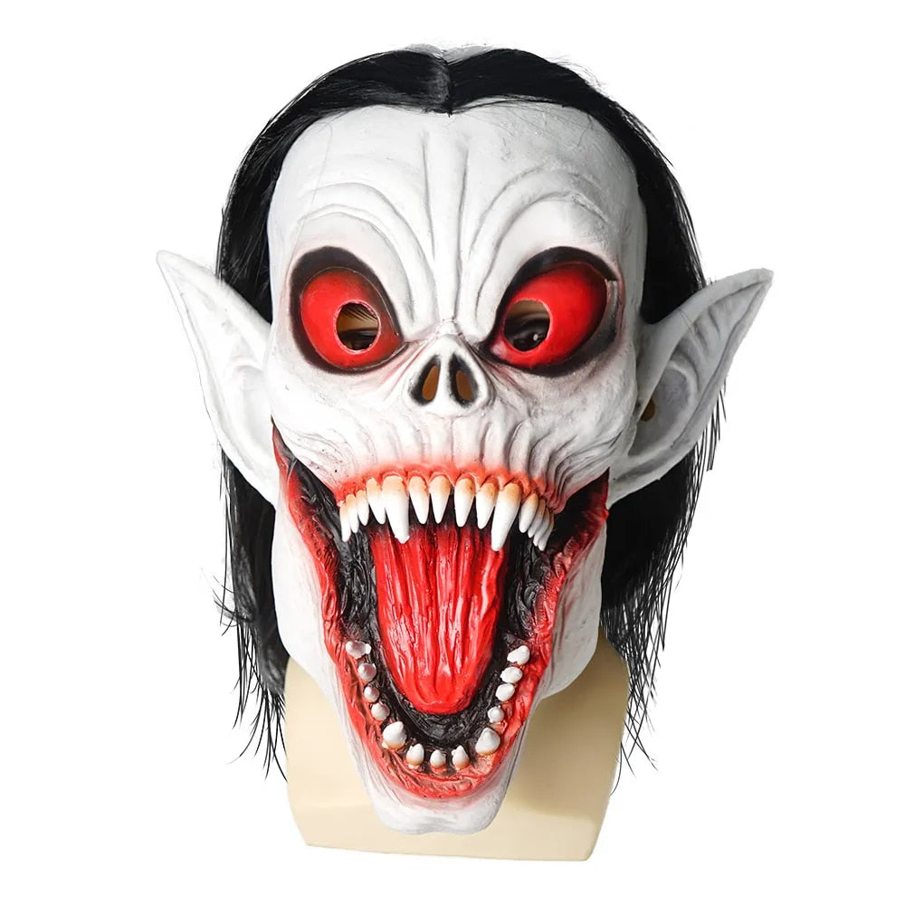 Adult Scary Masks Vampire Costume Hood Latex Party Masks Face Halloween