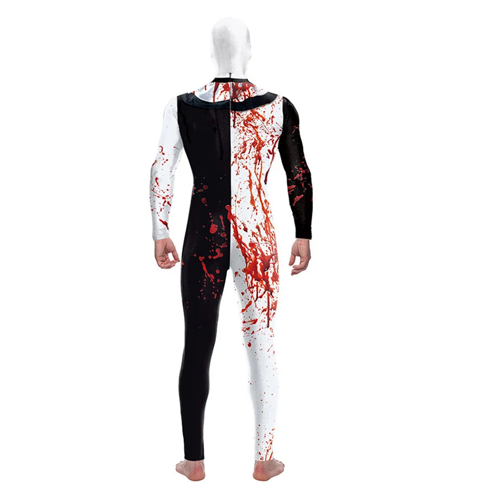 Fantasia Art Clown Cosplay Bloody Bodysuit Mask 2024 Terrifier 3 Disfraz Costume Men Fantasy Halloween Carnival Party Clothes