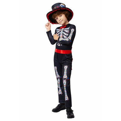 Fantasia Horror Skull Ghost Cosplay Child Boys Girls Clothing Day Of The Dead Scary Disfraz Costume Kid Halloween Party Clothes