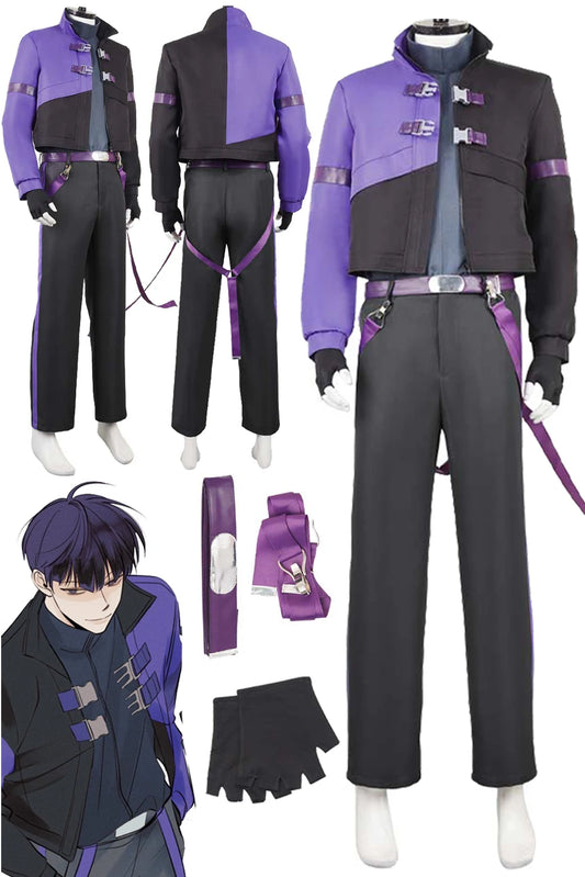 Fantasia Soshiro Hoshina Cosplay Purple Suits Anime Kaiju Cosplay 8 Disfraz Costume Men Fantasy Halloween Carnival Party Clothes