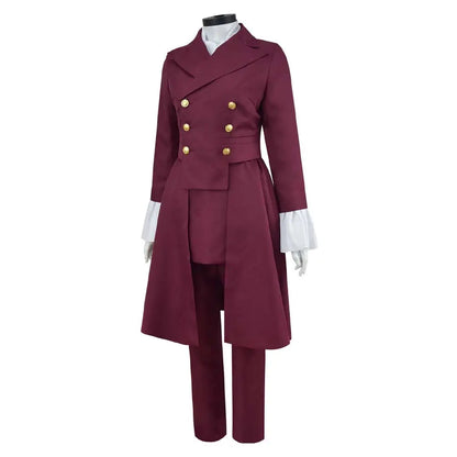 Fantasy Cagalli Yula Athha Cosplay Uniform Red Tailcoat Long Coat Anime Mobile Costume Outfits Halloween Carnival Party Suit