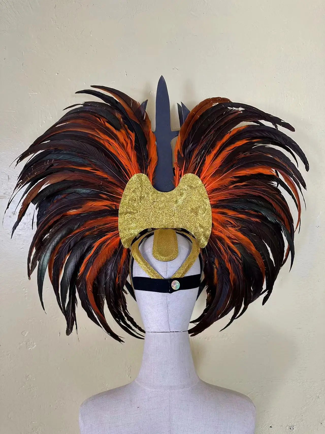 Feather Headdress Samba Costume Carnival Halloween Party Bar Performance Hat Makeup Dance Wings Parade