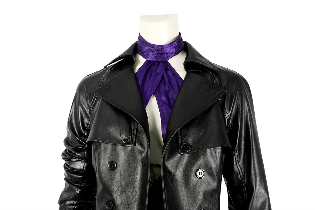 Fighting Game Nina Williams Cosplay Costume Battle Outfits Women Nina Williams Sexy Purple Dress With Black Jacket Set Custom