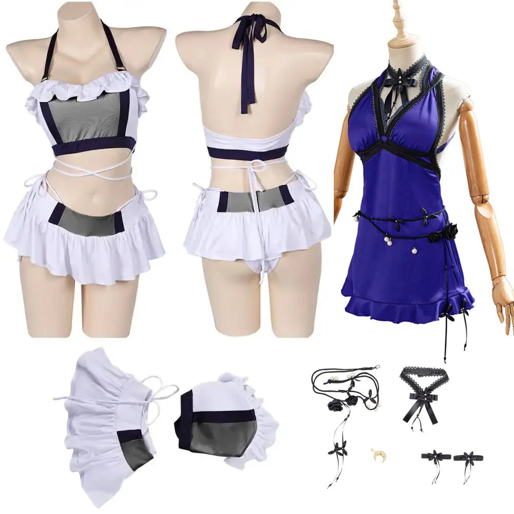 Final Fantasy 7 Tifa Cosplay Fantasia Bikini Swimwear Costume Outfits Adult Women Girls Summer Swimsuit Halloween Carnival Suit