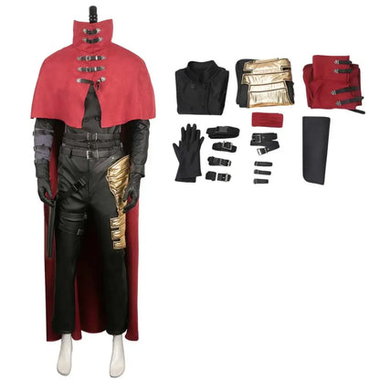 Final Fantasy 7 Vincent Valentine Cosplay Fantasia Costume Disguise for Adult Men Uniform Cloak Outfits Halloween Carnival Suit