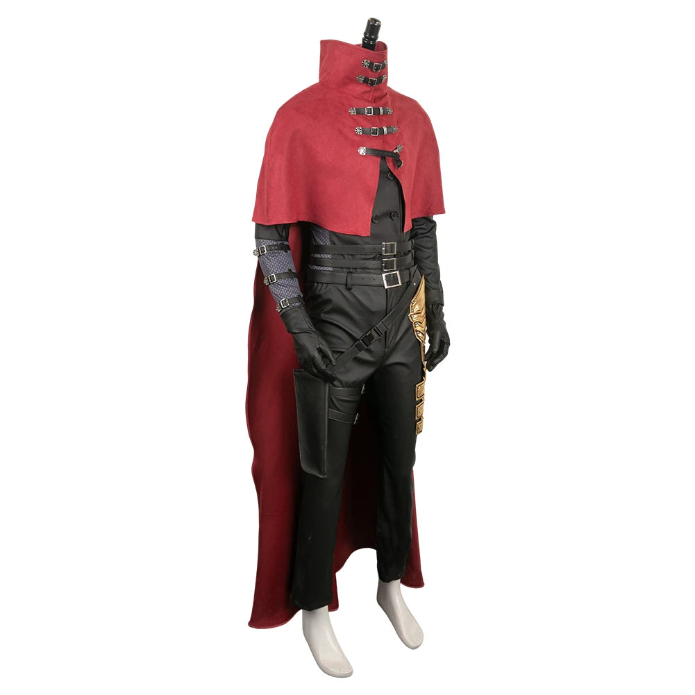 Final Fantasy 7 Vincent Valentine Cosplay Fantasia Costume Disguise for Adult Men Uniform Cloak Outfits Halloween Carnival Suit