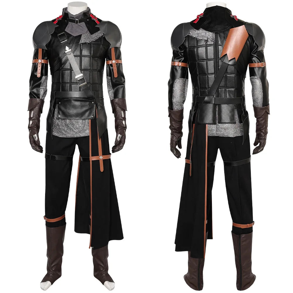 Final Fantasy XVI Clive Rosfield Cosplay Fantasia Costume Disguise for Adult Men Uniform Set FF16 Outfit Halloween Carnival Suit