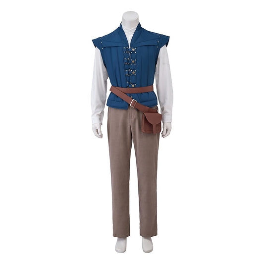 Flynn Rider Cosplay Costume Vest Shirt Pants Belt Outfits Halloween Carnival Suit