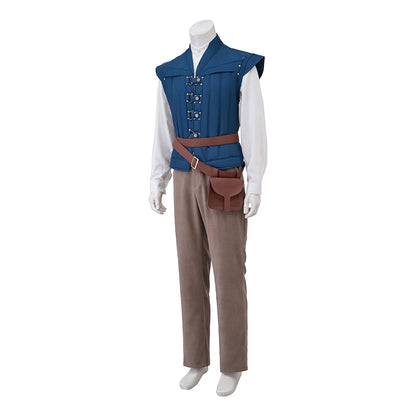 Flynn Rider Cosplay Costume Vest Shirt Pants Belt Outfits Halloween Carnival Suit