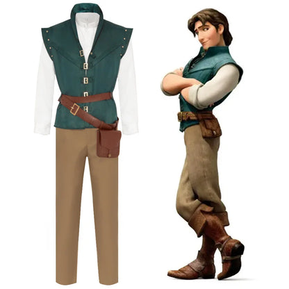 Flynn Rider Cosplay Costume Adult Carnival Uniform Halloween Anime Halloween Costumes