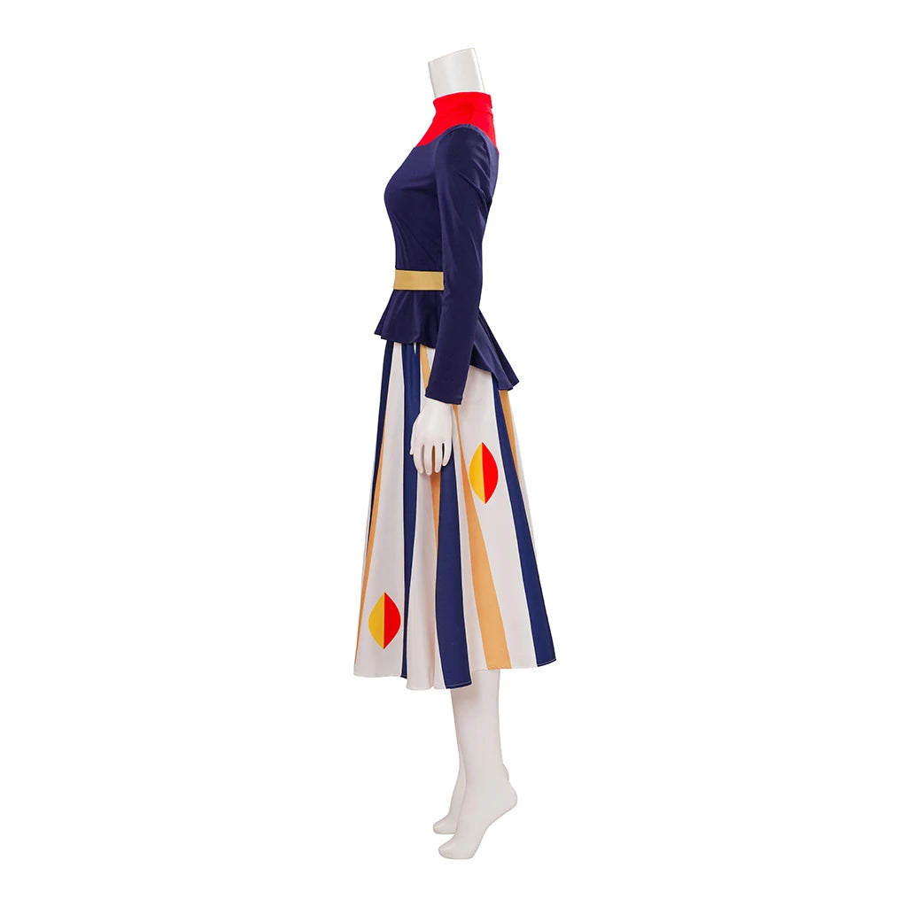 Franny Cosplay Costume Stripe Dress Suit Cornelius's Wife Franny Cosplay Outfits Women Halloween Carnival Party Clothing