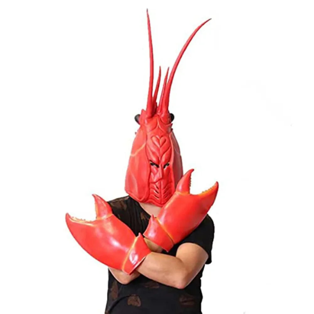 Funny Lobster Crab Claws Gloves Hands Weapon Props Halloween Cosplay Costume Latex Animal Masks Party Props Toys Decoration