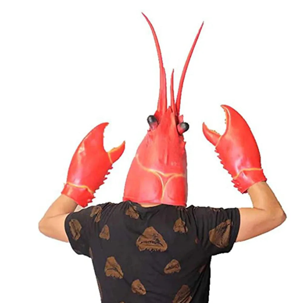 Funny Lobster Crab Claws Gloves Hands Weapon Props Halloween Cosplay Costume Latex Animal Masks Party Props Toys Decoration