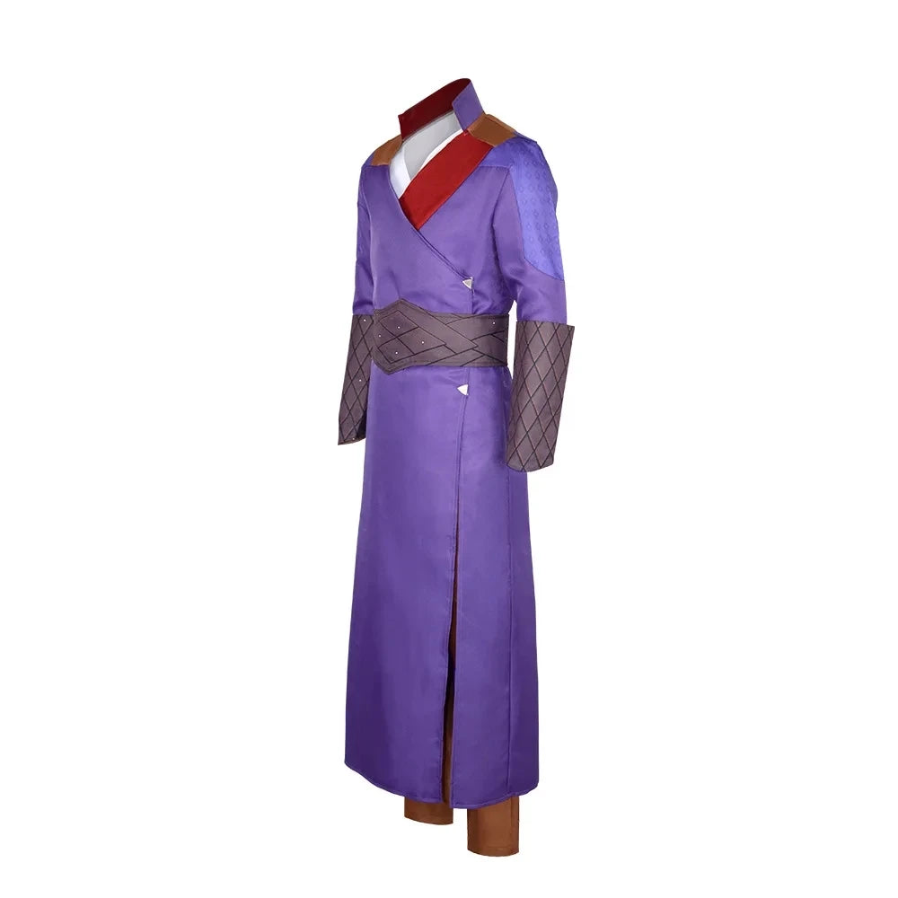 Gale Cosplay Costume Trench Purple Robe Men Game Baldurs Gate 3 Role Play Men Uniform Gate Halloween Christmas Carnival Full Set