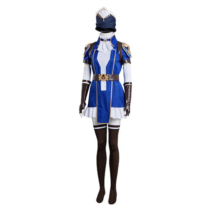 Game Arcane Caitlyn the Sheriff of Piltover Cosplay Costume Dress Hat Wigs Full Set Women Outfits Halloween Carnival Suit