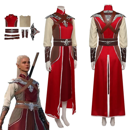 Game Baldur Cos Gate 3 Cosplay Costume Celestial Warlock Female Uniform Dress Women Outfits Fantasy Halloween Carnival Role Suit