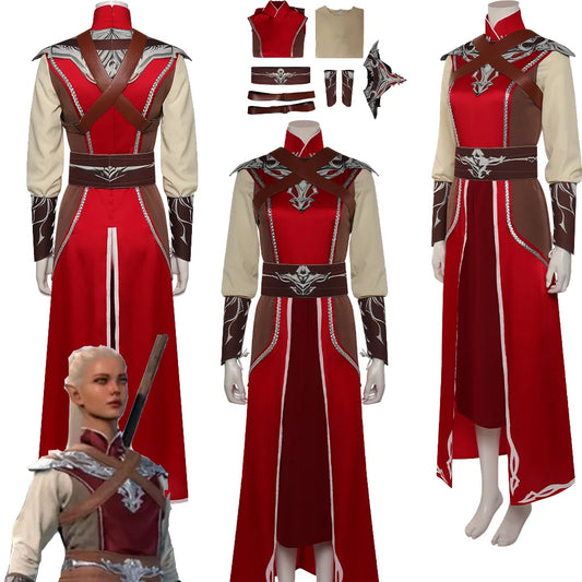 Game Baldur Cos Gate 3 Warlock Cosplay Costume Adult Women Uniform Celestial Dress Outfits Fantasia Halloween Carnival Suit