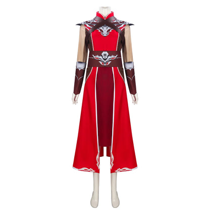 Game Cosplay Warlock Costume Adult Women Fantasia Battle Uniform Dress Suit Halloween Carnival Party Disguise Outfits