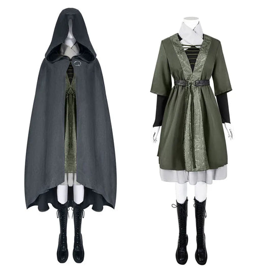 Game Melina Cosplay Costumes Women Hooded Cloak Dress Witch Outifts Halloween Carnival Party Stage Perfromese Clothes