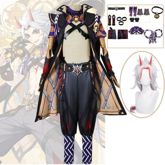 Game Genshin Impact Arataki Itto Cosplay Costume Arataki Itto Anime Clothes For Comic Cn Halloween Costumes