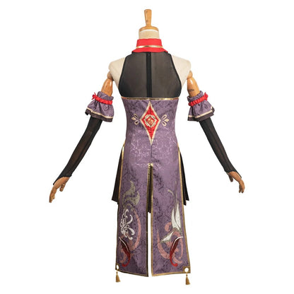 Game Genshin Impact HUTAO Cosplay Cheongsam Costume Women Outfits Girls Dress Skirt Wigs Set Clothing Halloween Party Role Suits