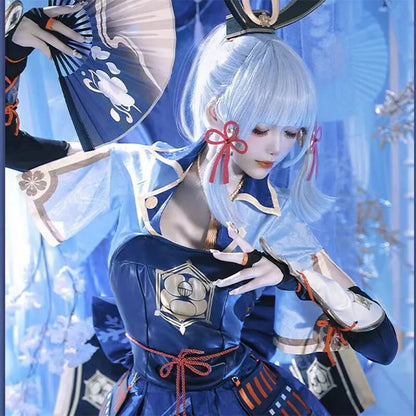 Game Genshin Impact Kamisato Ayaka Cosplay Costume Ayaka Outfit Fan Dress Wig Shoes Cosplay Anime for Role Play