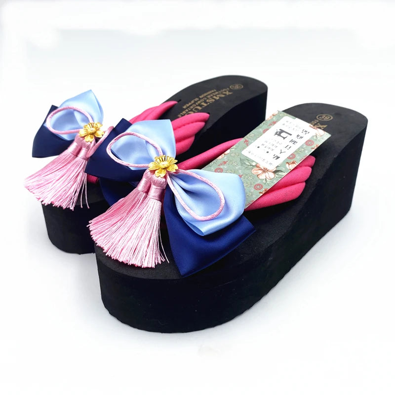 Game Genshin Impact Kamisato Ayaka Cosplay Shoes Halloween Party Bow Accessories Prop