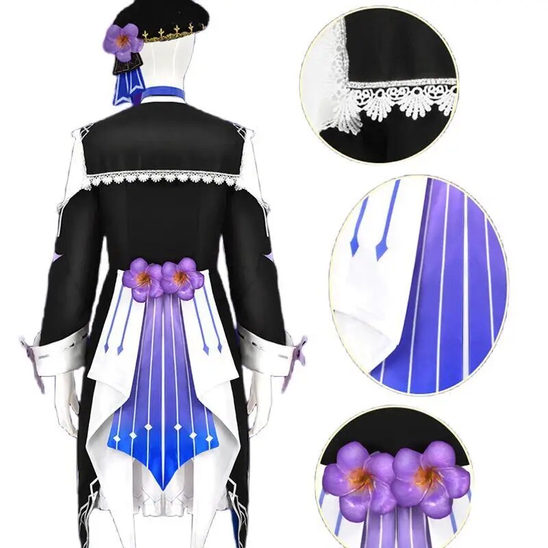 Game Honkai Star Rail Herta Cosplay Costume Game Cos Honkai Star Rail Cosplay Genius Society Herta Costume Wig Carnival Party