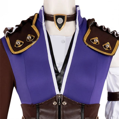 Game Caitlyn Kiramman Cosplay Costume Violet Battle Of Two Cities Suits Halloween Theme Party Women Uniform Outfits