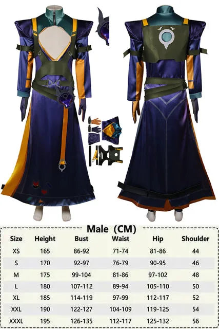 Game Yone Heartsteel Cosplay Costume Outfit For Adult Men Male Fantasy Robe Halloween Carnival Roleplay Suit Accessories